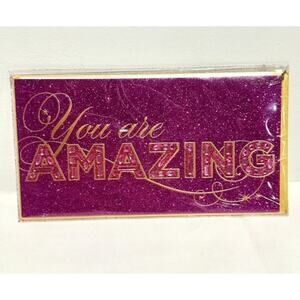 Papyrus Pink Sparkling Glitter Jeweled Amazing Card Cancer Survivor Hope Wishes